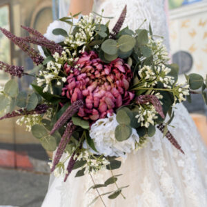 close up photo of brides bouquet in Fremantle, Western Australia