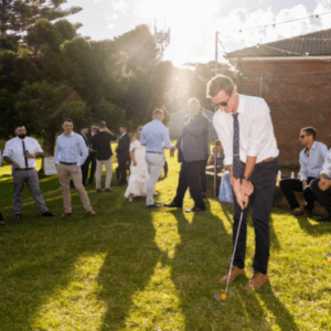 wedding reception golf game