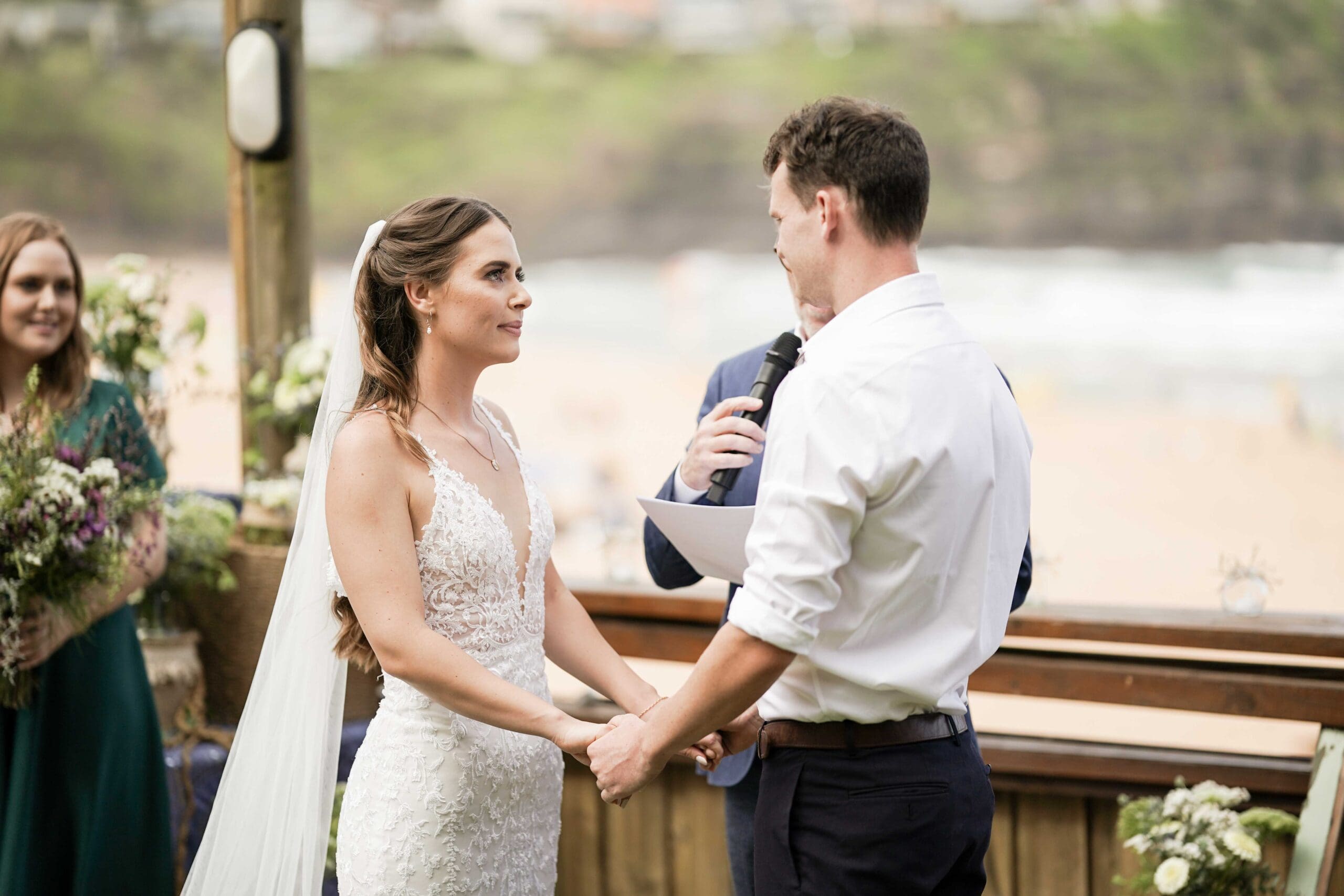 wedding ceremony at Bigola Surf Lifesaving Club