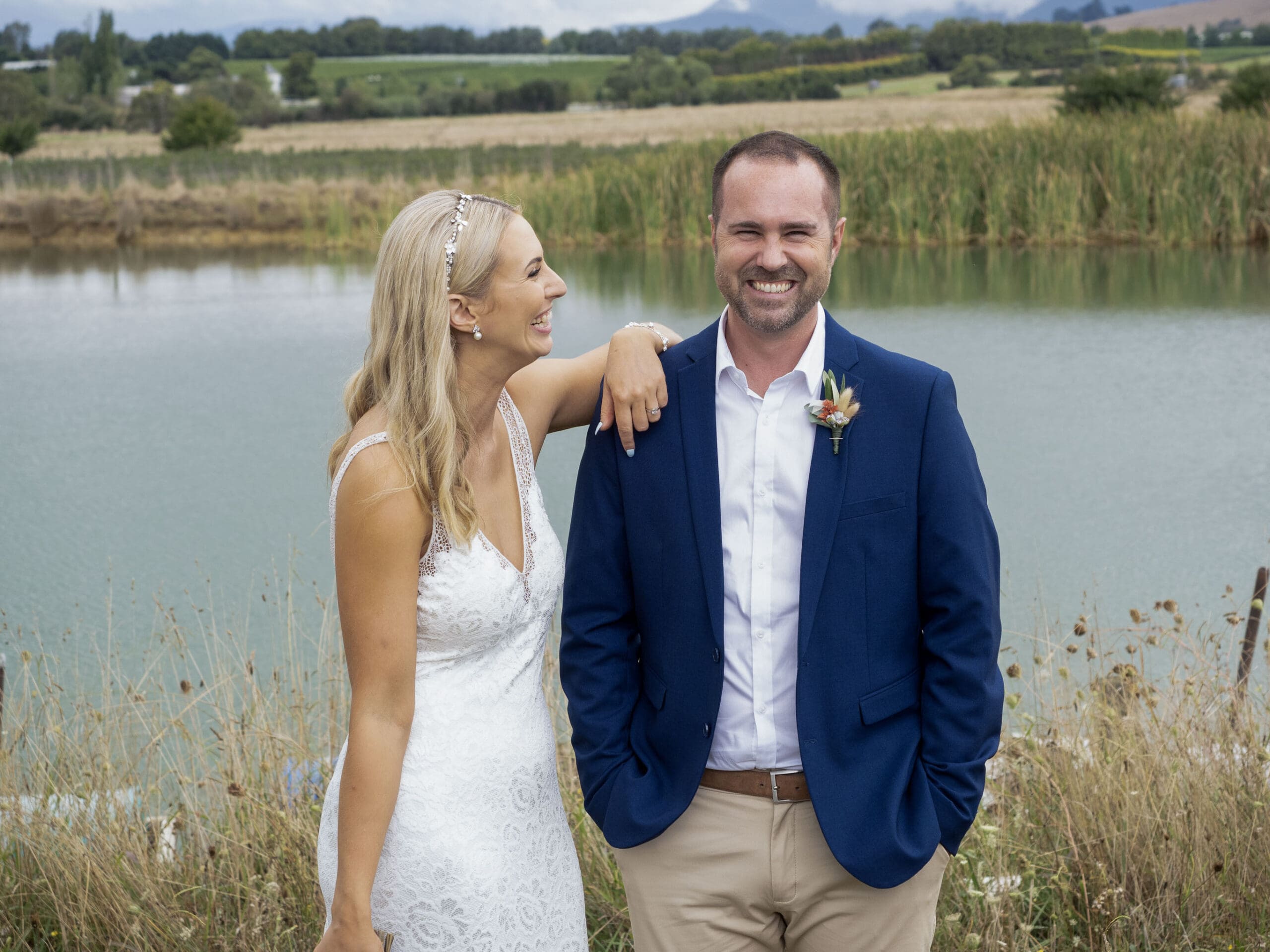 Photo of bride and groom at Yering Farm Winery