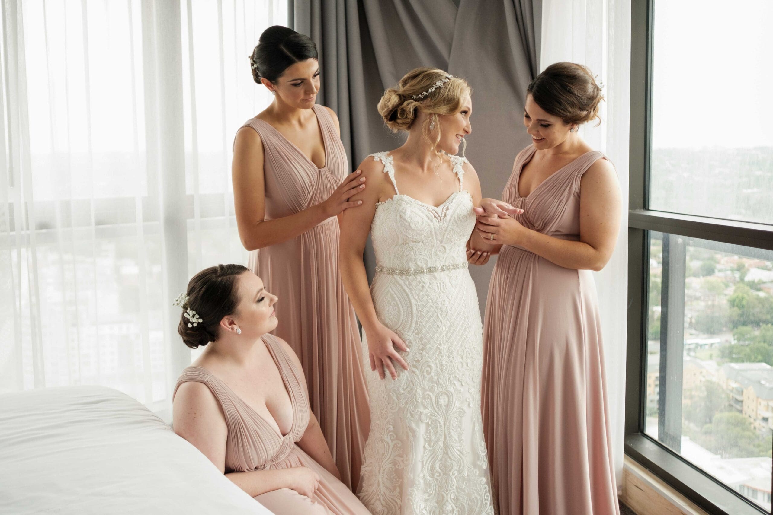 pastel pink wedding colour scheme