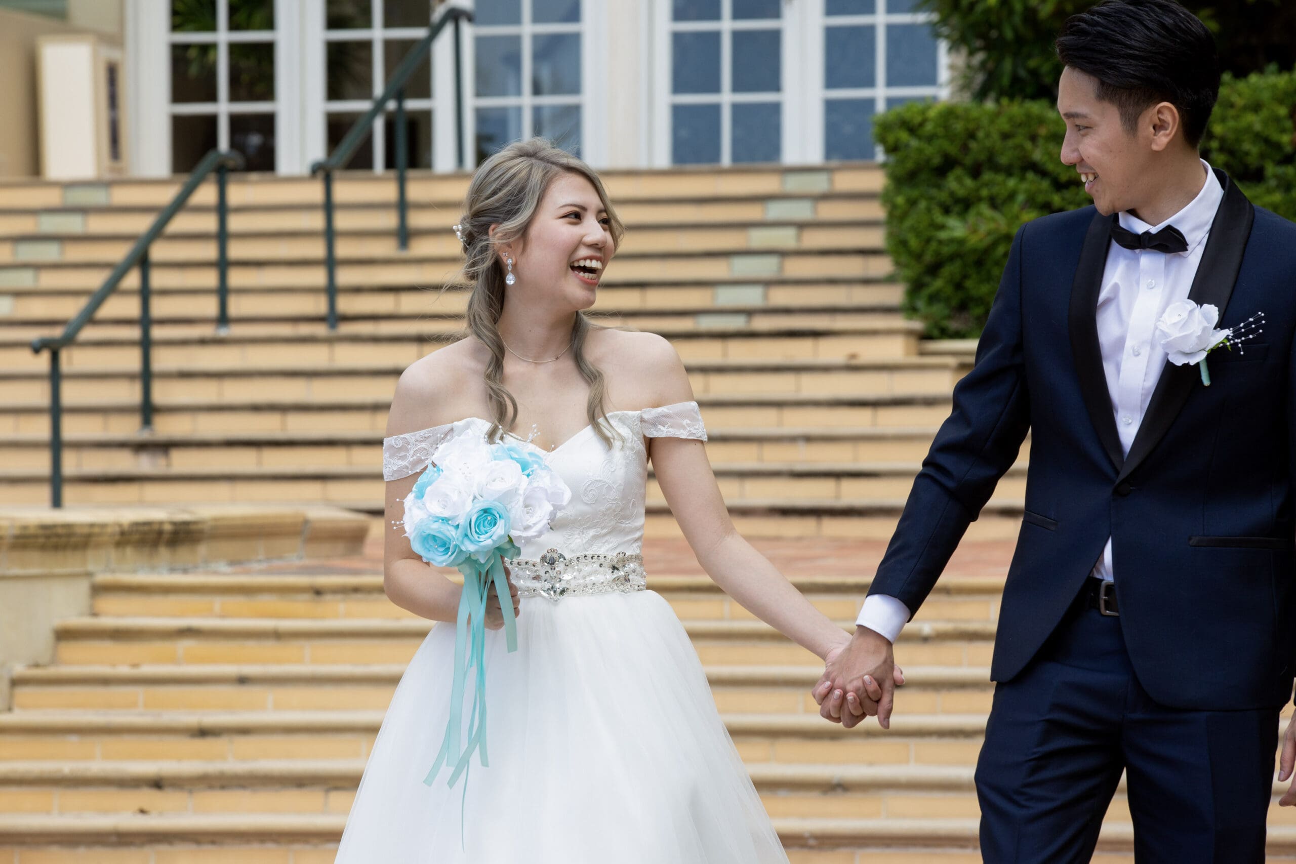 bride and groom after wedding at the chapel intercontinental sanctuary cove