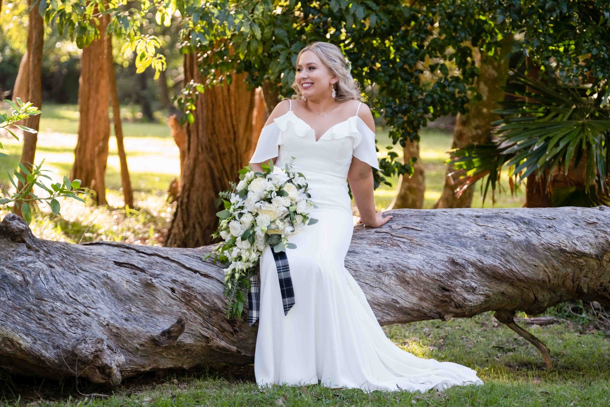 photo of bride after wedding at Sublime Point in Wollongong