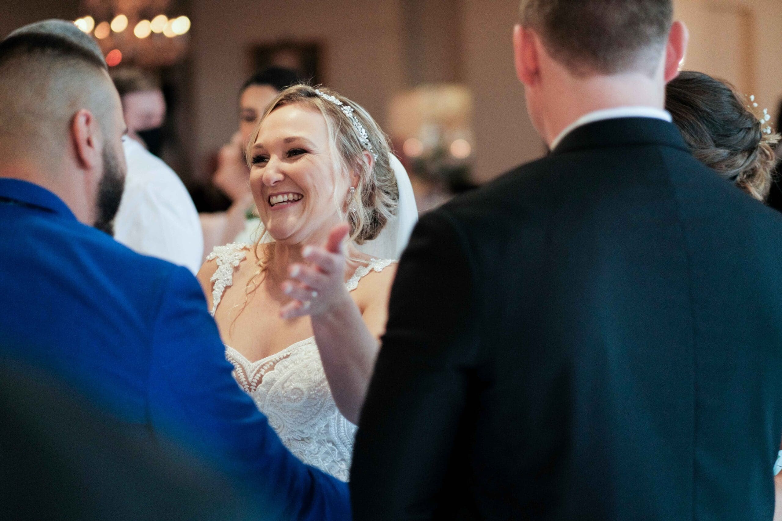 candid photo of bride at Sydney wedding