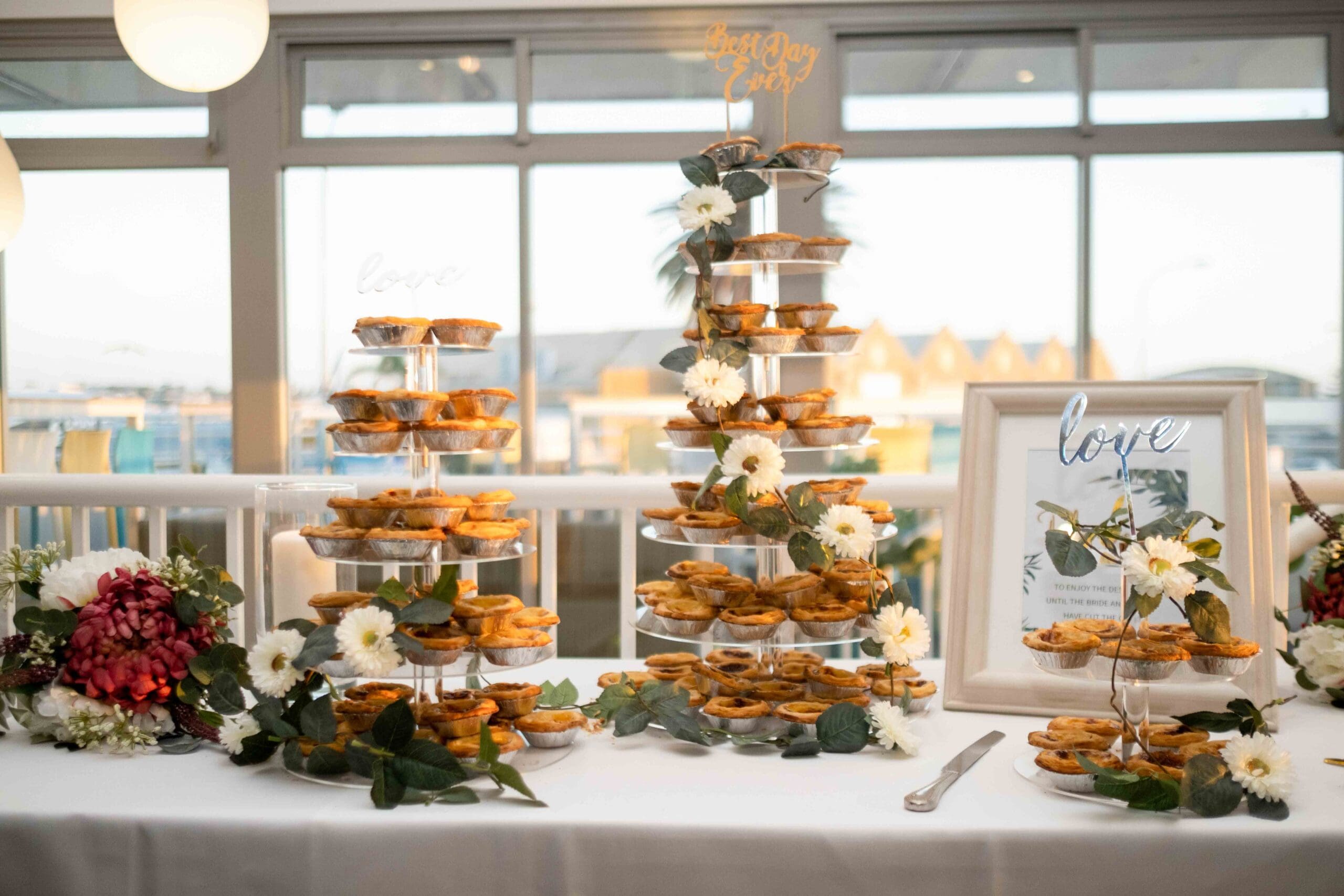 tart tower cake at Fremantle wedding reception