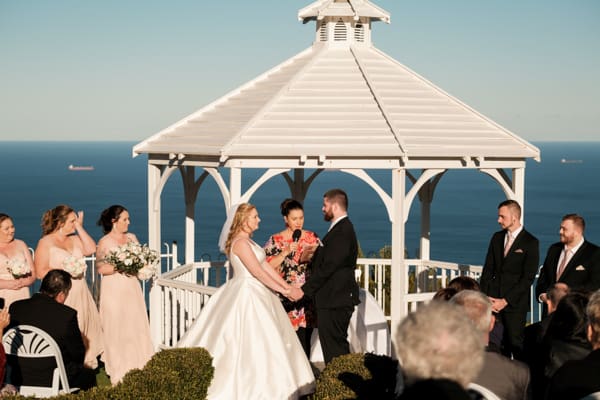 wedding ceremony at Panorama House in Sydney