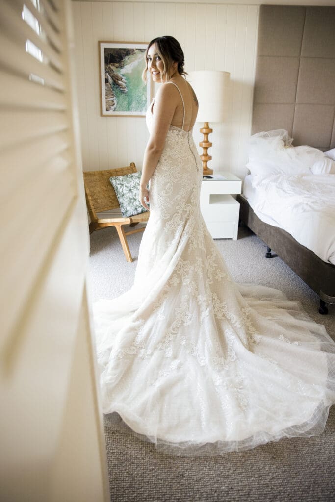 Bride in mermaid style dress